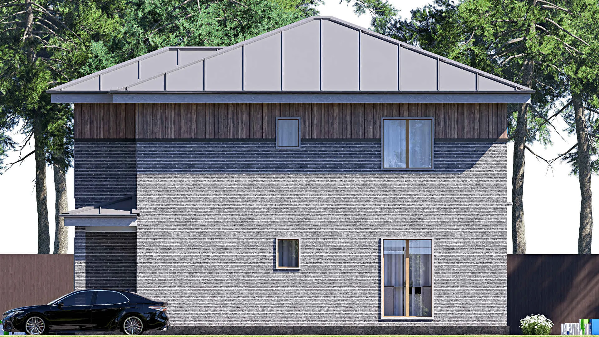 F-18602 - Проект двухэтажного дома 10 на 13, площадью 170 м² с 3 спальнями