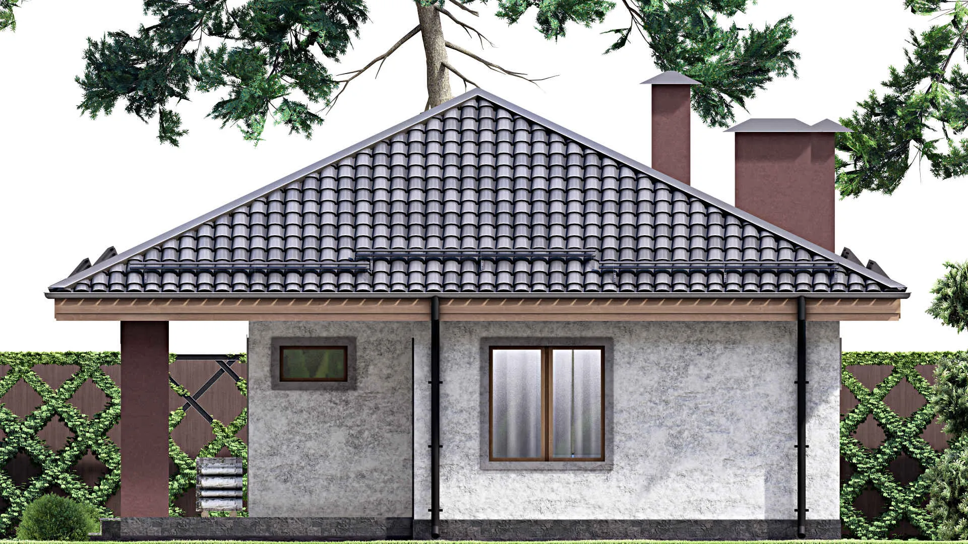 F-13922 - Проект бани 9 на 15, площадью 110 м² с терассой и санузлом