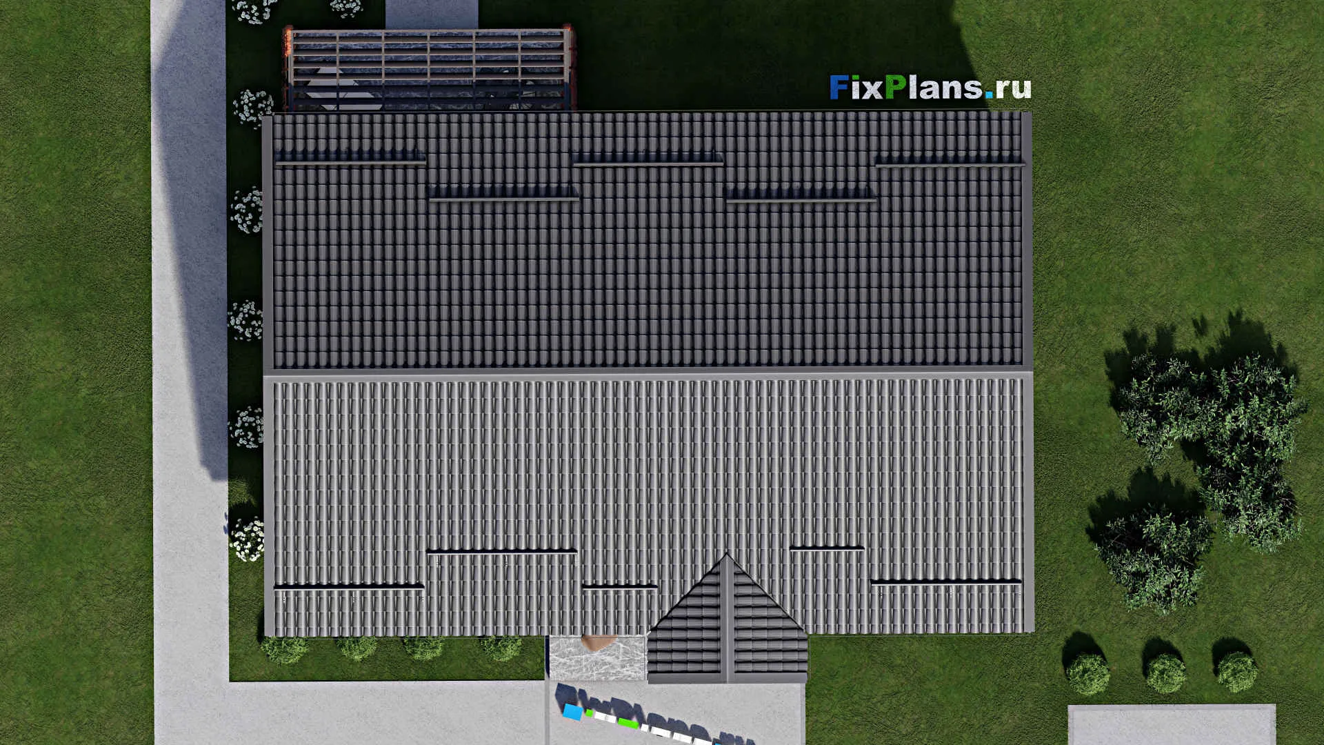 F-1988 - Проект одноэтажного дома 10 на 15, площадью 120 м² с террасой и 3 спальнями
