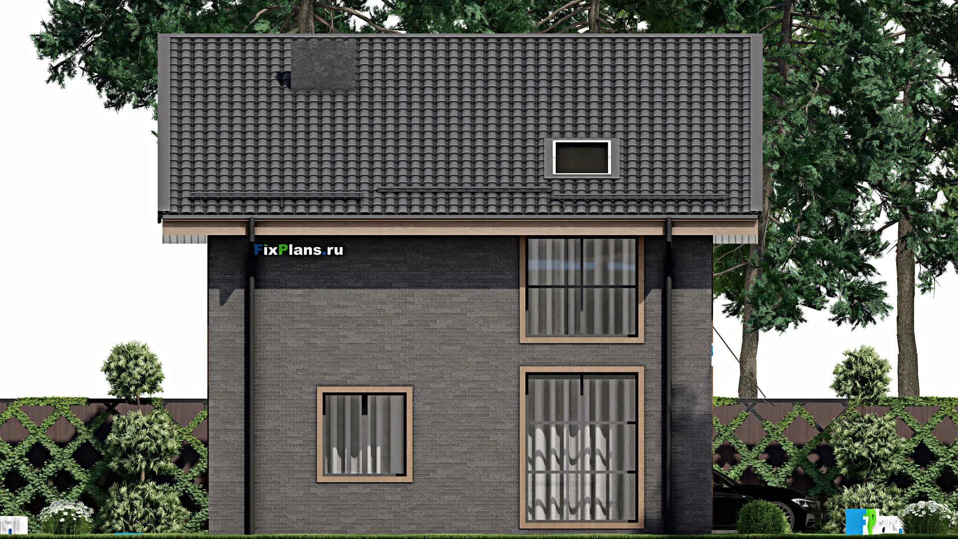 F-5363 - Проект дома с мансардой 9 на 12, площадью 130 м² с 2 спальнями