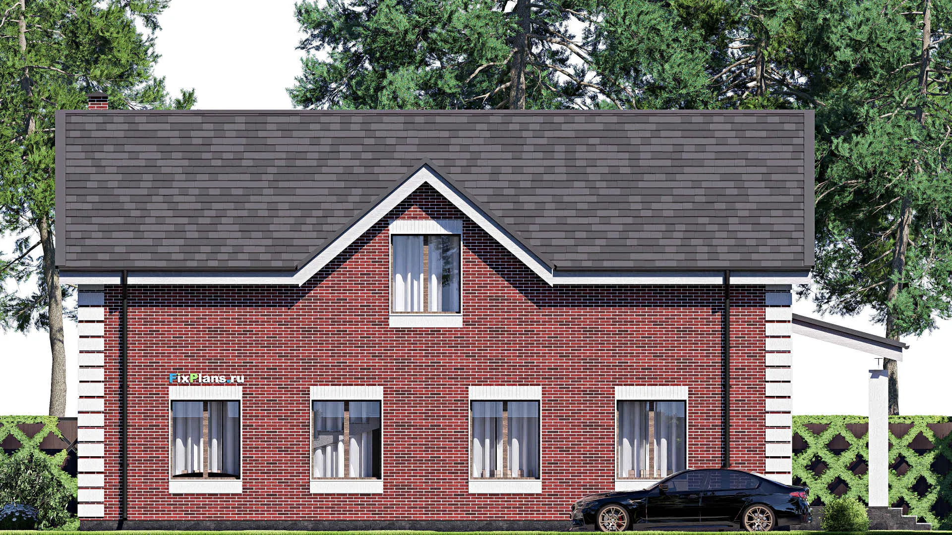 F-17801 - Планы дома с мансардой 14 на 17, площадью 310 м² с 4 спальнями