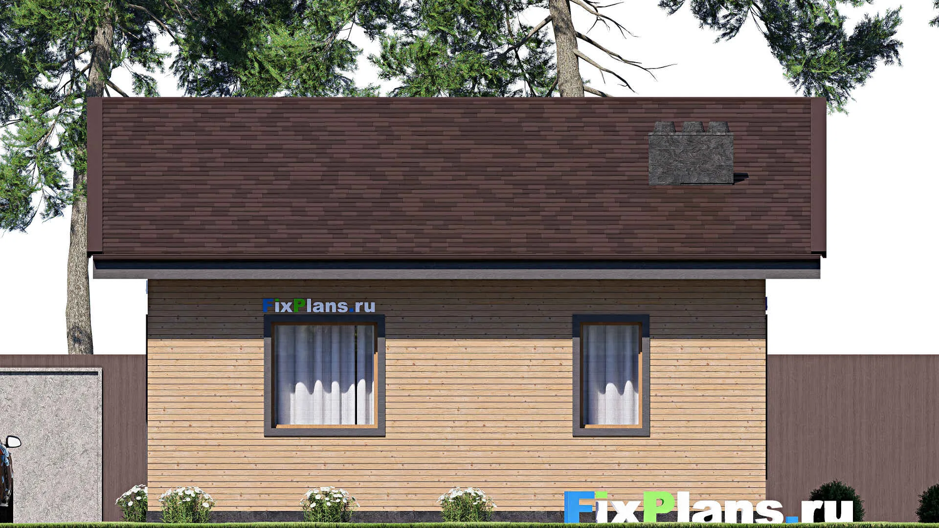 F-17531 - Проект одноэтажного дома 9 на 12, площадью 80 м² с 1 спальнями