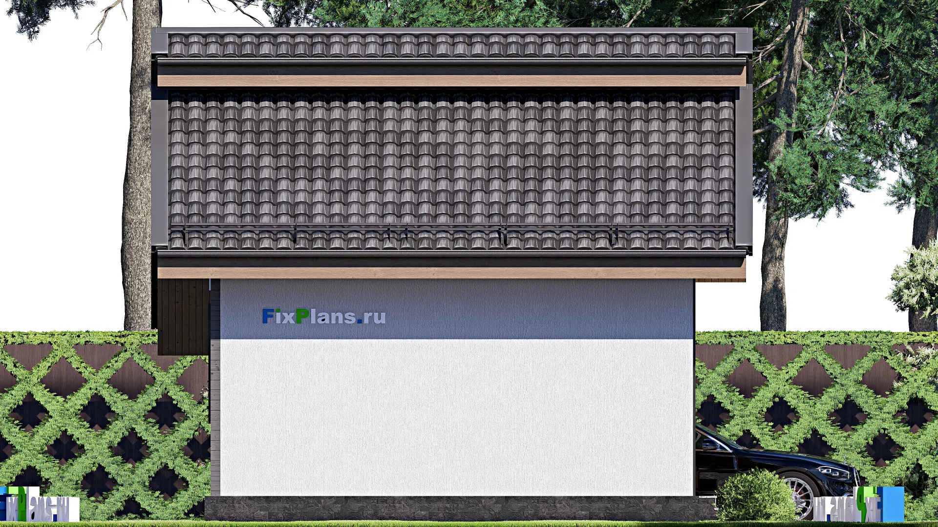 F-18413 - Проект одноэтажного дома 6 на 10, площадью 40 м² с 1 спальнями