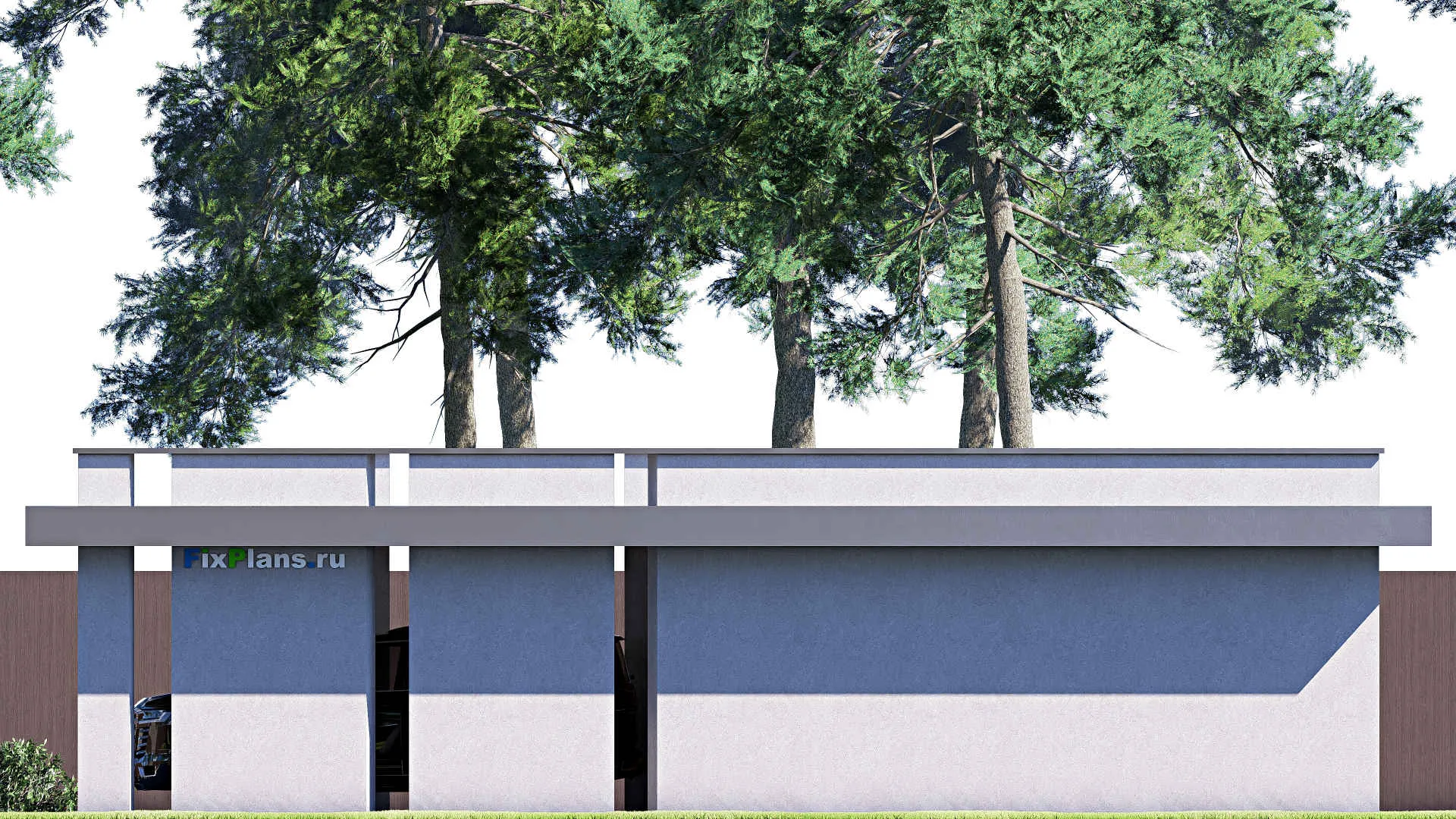 F-21167 - Проект гаража 10 на 13, площадью 60 м² на 2 машиноместа