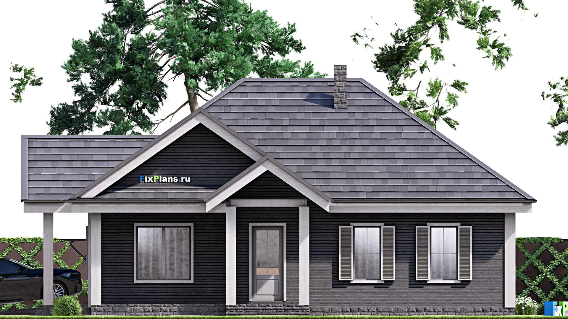 F-16406 - Проект одноэтажного дома 15 на 21, площадью 170 м² с 2 спальнями