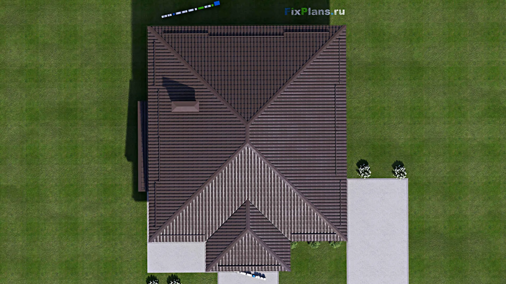 F-14219 - Проект одноэтажного дома 13 на 15, площадью 250 м² с цокольным этажом и 3 спальнями