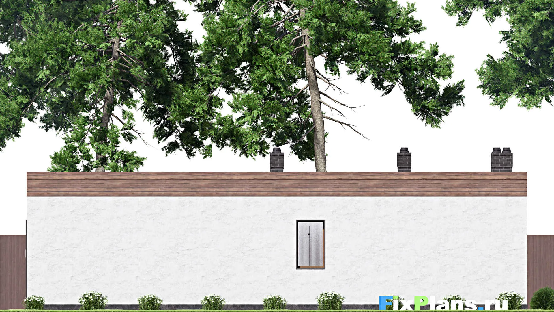 F-15506 - Проект бани 10 на 16, площадью 130 м² с терассой и санузлом