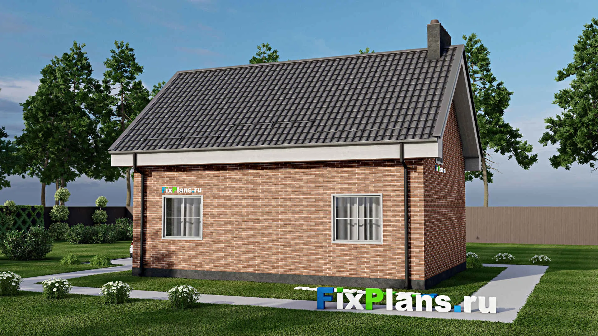 F-3473 - Проект дома с мансардой 7 на 10, площадью 100 м² с 2 спальнями