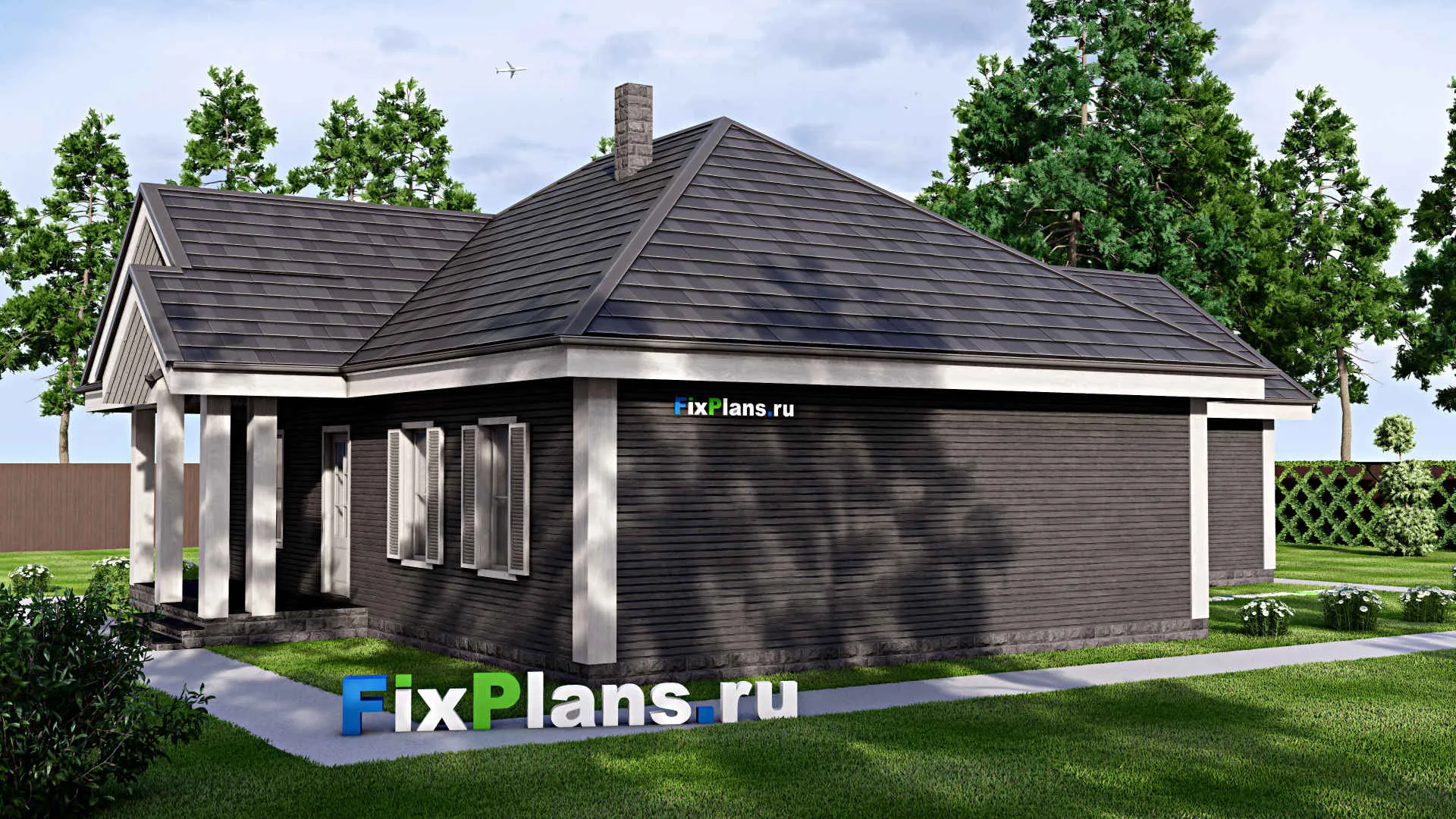 F-16406 - Проект одноэтажного дома 15 на 21, площадью 170 м² с 2 спальнями